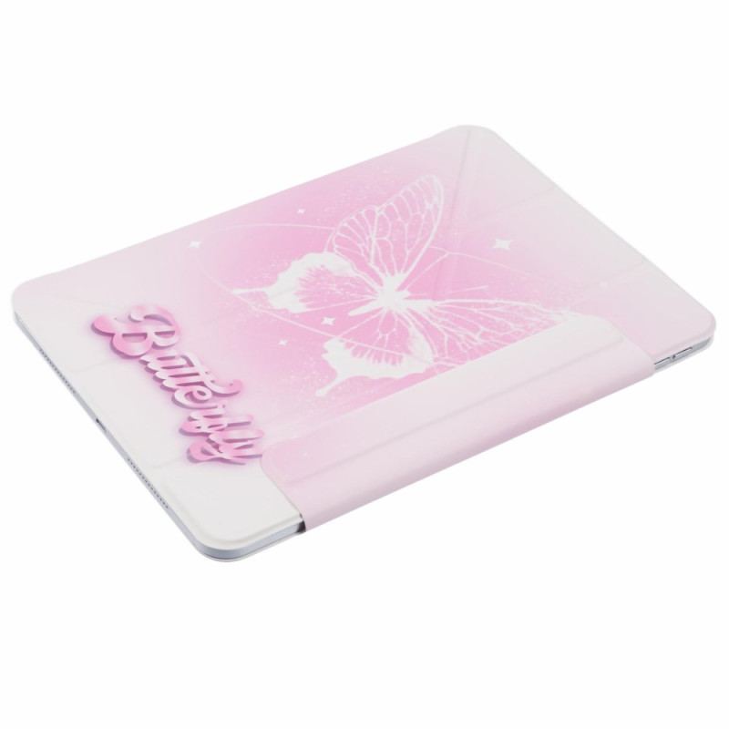 Housse iPad Pro 13 (2024) origami Papillon Rose