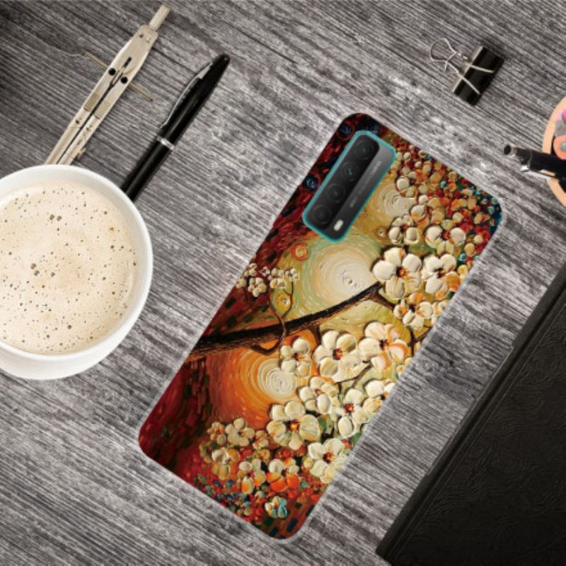 Coque Huawei P Samrt 2021 Flexible Fleurs