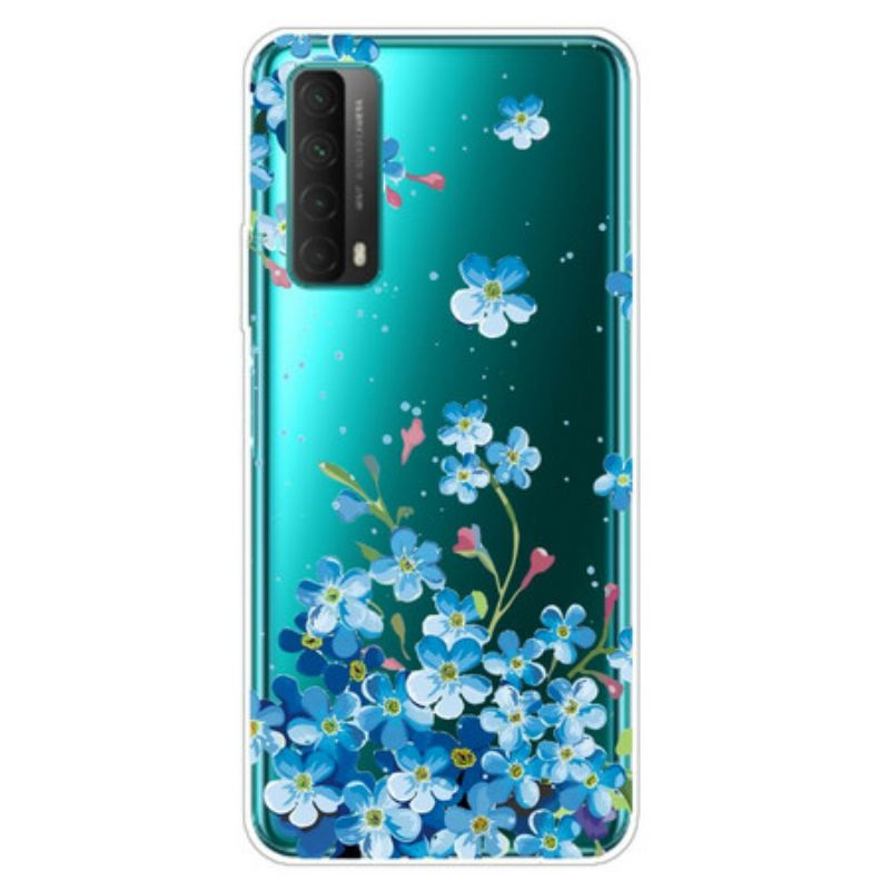 Coque Huawei P Smart 2021 Bouquet de Fleurs Bleues