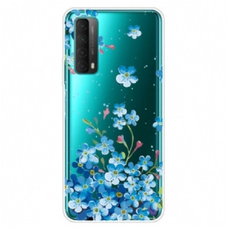 Coque Huawei P Smart 2021 Bouquet de Fleurs Bleues