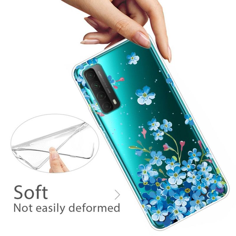 Coque Huawei P Smart 2021 Bouquet de Fleurs Bleues