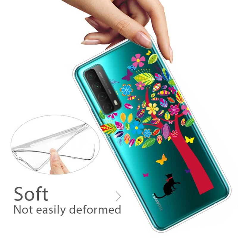 Coque Huawei P Smart 2021 Chat sous l'Arbre