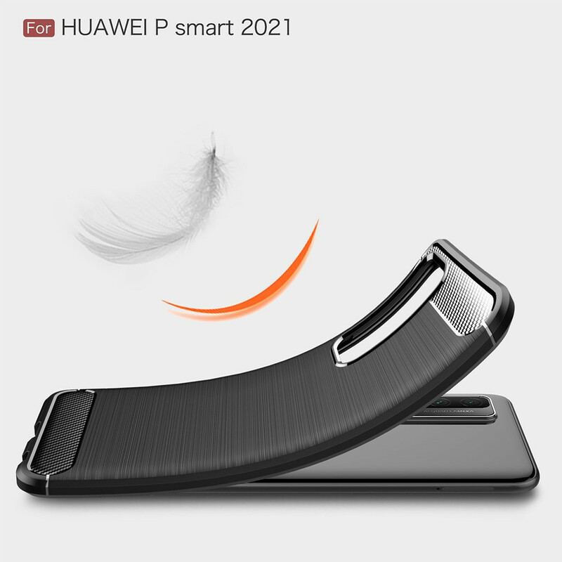 Coque Huawei P Smart 2021 Fibre Carbone Brossée