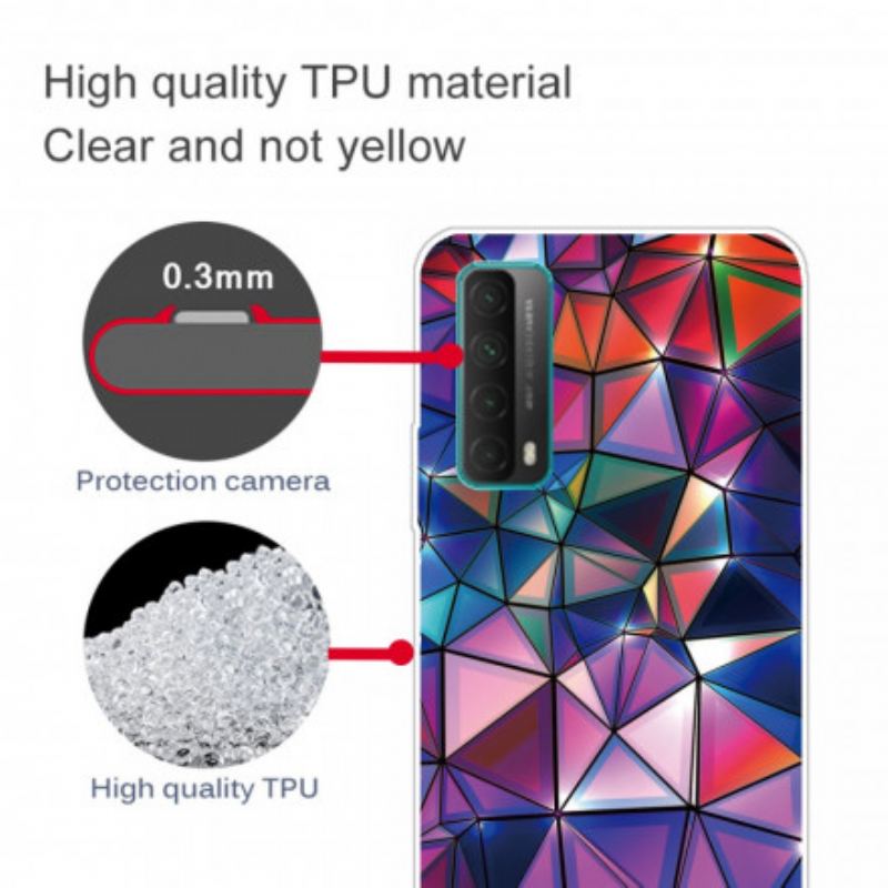 Coque Huawei P smart 2021 Flexible Géométrie coloré