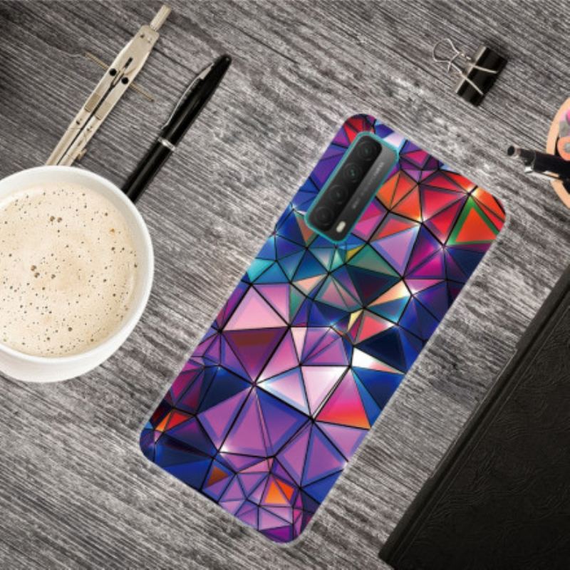 Coque Huawei P smart 2021 Flexible Géométrie coloré