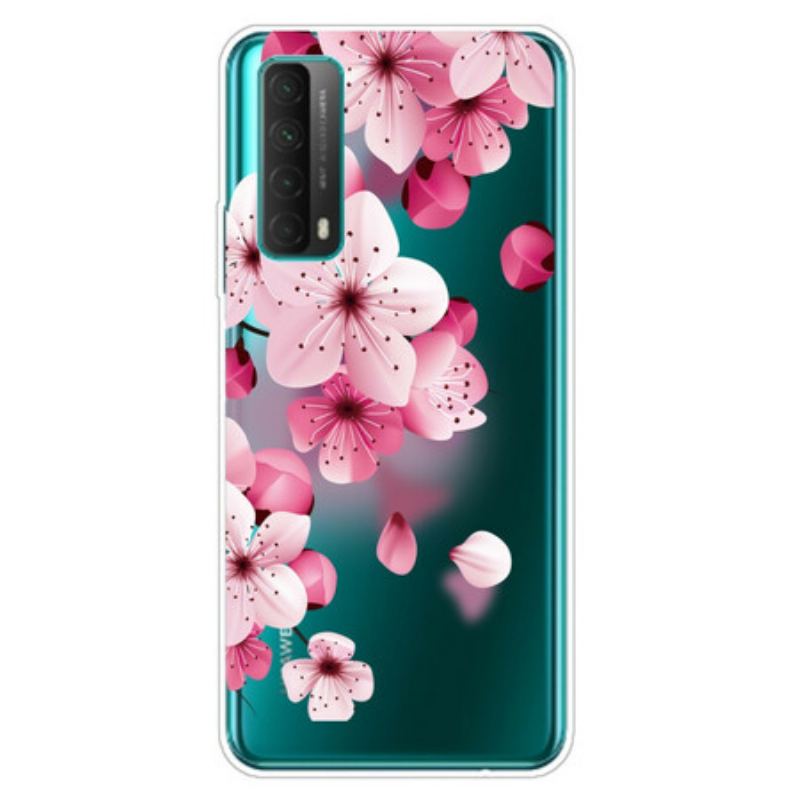 Coque Huawei P smart 2021 Grosses Fleurs Roses