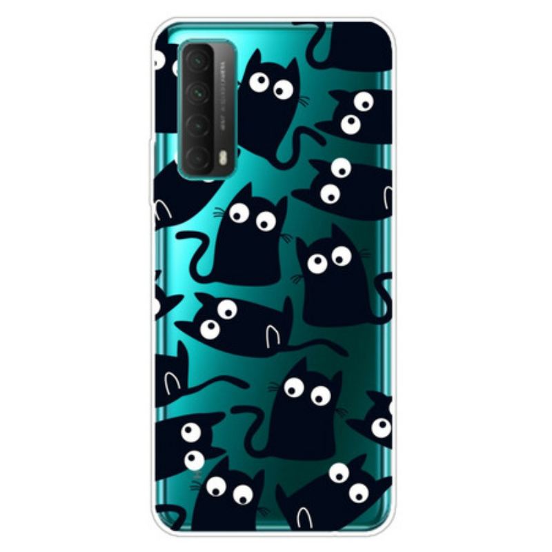 Coque Huawei P Smart 2021 Multiples Chats Noirs