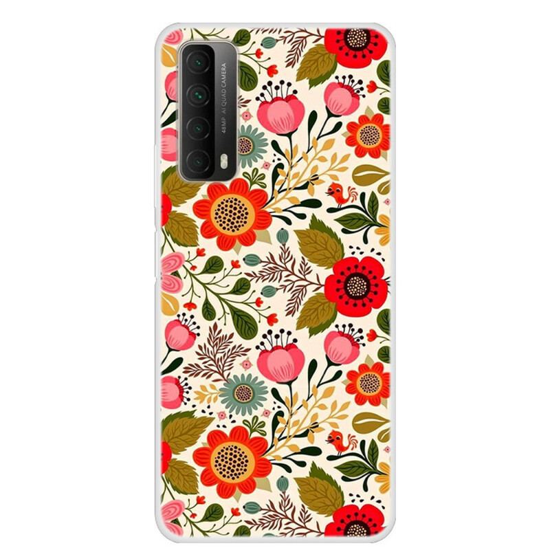 Coque Huawei P Smart 2021 Tapisserie Fleurie