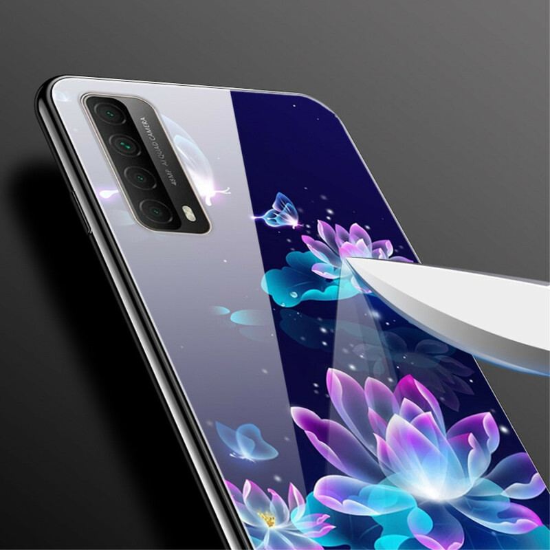 Coque Huawei P Smart 2021 Verre trempé Fleurs Fantaisie