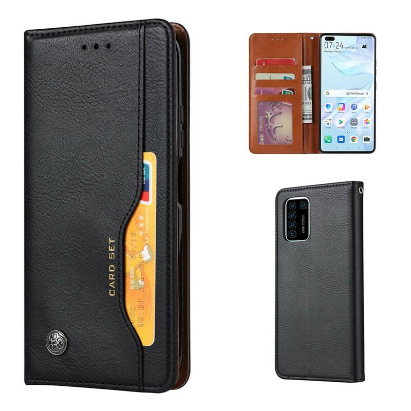 Flip Cover Huawei P Smart 2021 Simili Cuir Porte-Cartes