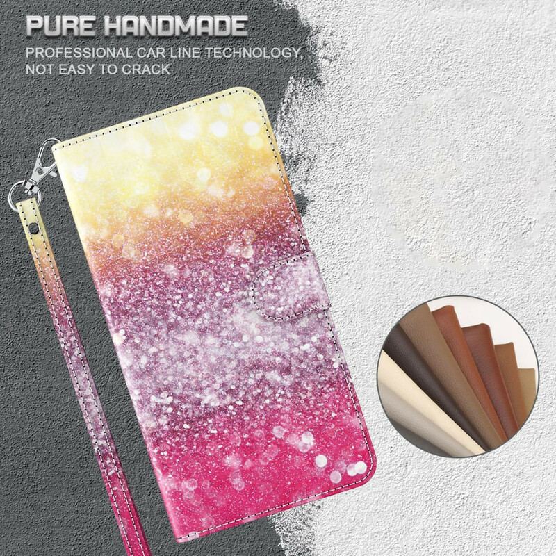 Housse Huawei P Smart 2021 Dégradé Paillettes Magenta