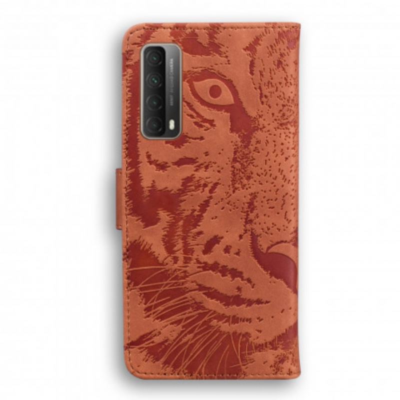 Housse Huawei P Smart 2021 Empreinte Face de Tigre