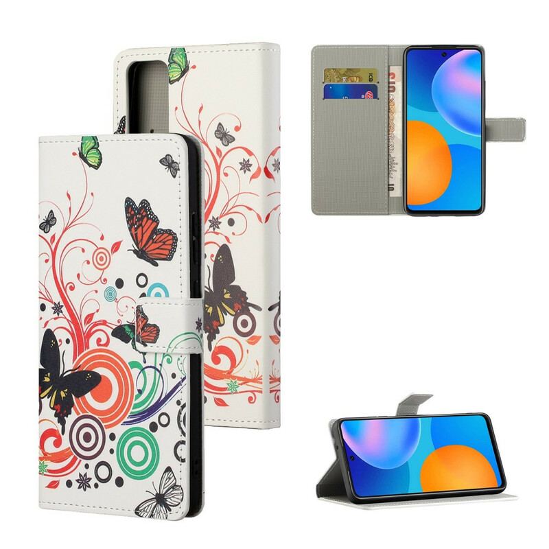 Housse Huawei P Smart 2021 Papillons et Fleurs