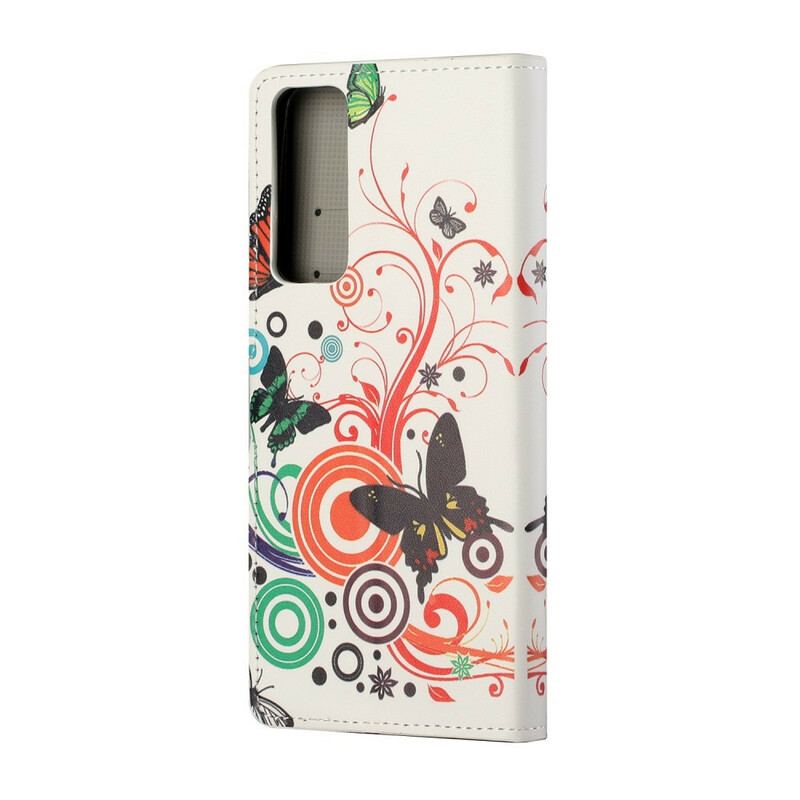 Housse Huawei P Smart 2021 Papillons et Fleurs