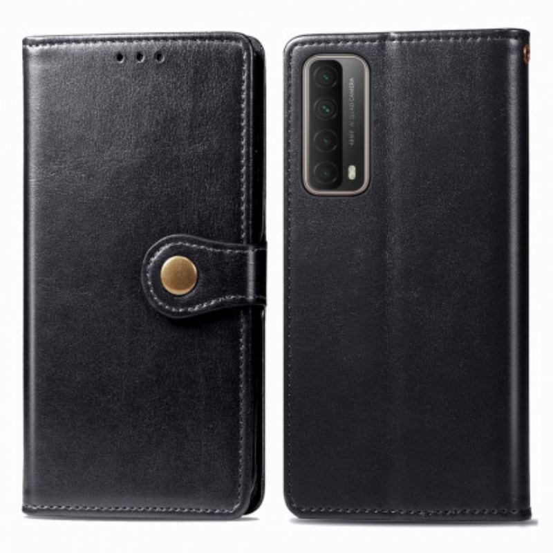 Housse Huawei P smart 2021 Simili Cuir et Fermoir Vintage