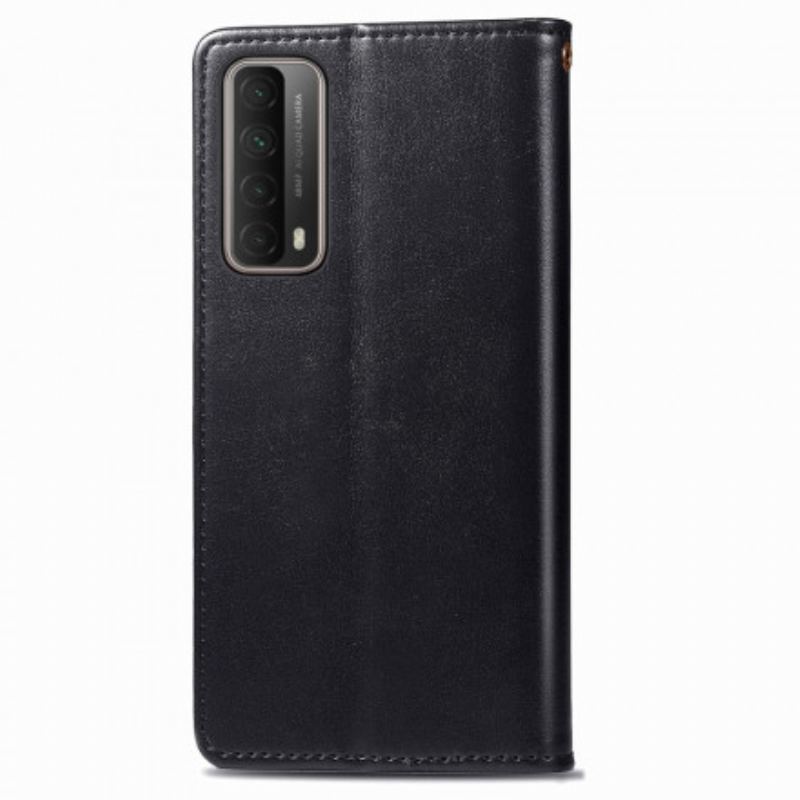 Housse Huawei P smart 2021 Simili Cuir et Fermoir Vintage