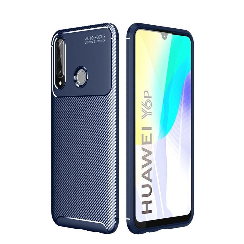 Coque Huawei Y6p Flexible Texture Fibre Carbone