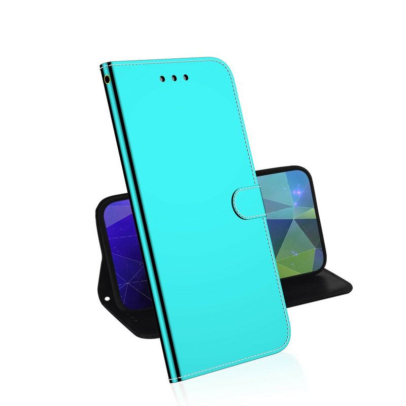 Housse Huawei Y6p Simili Cuir Couverture Miroir