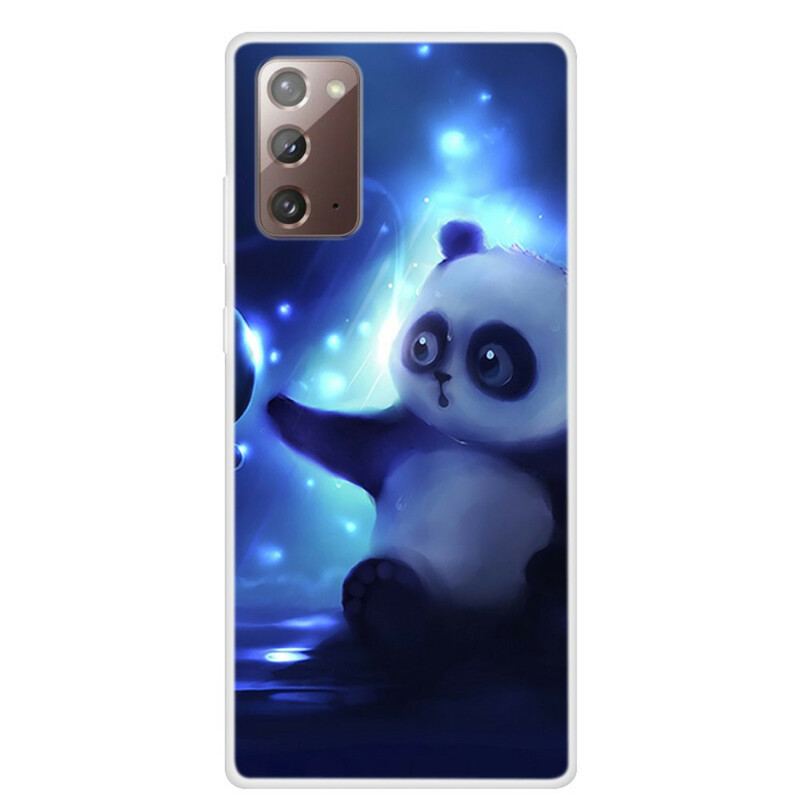 Coque Samsung Galaxy Note 20 Panda dans l'Espace