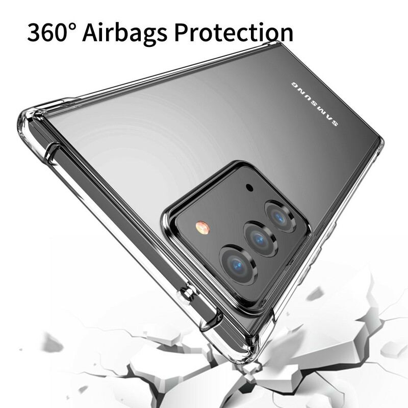 Coque Samsung Galaxy Note 20 Transparente LEEU Coussins Protecteur