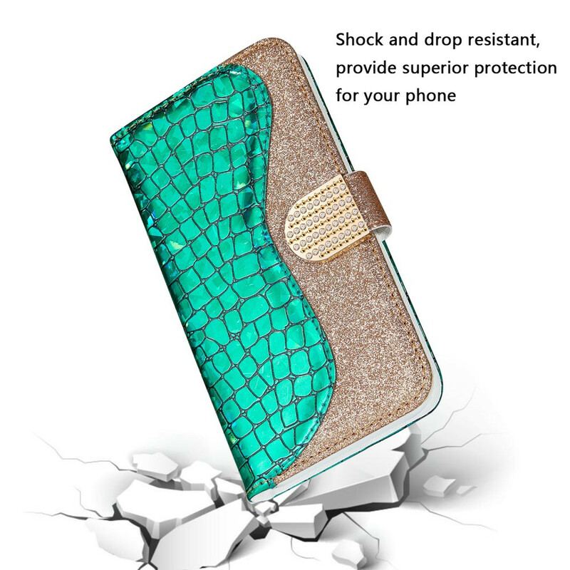 Housse Samsung Galaxy Note 20 Croco Diamants