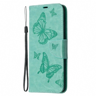 Housse Samsung Galaxy Note 20 Papillons et Rabat Oblique
