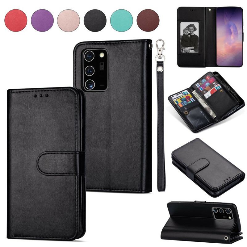 Housse Samsung Galaxy Note 20 Simili Cuir 9 Porte-Cartes