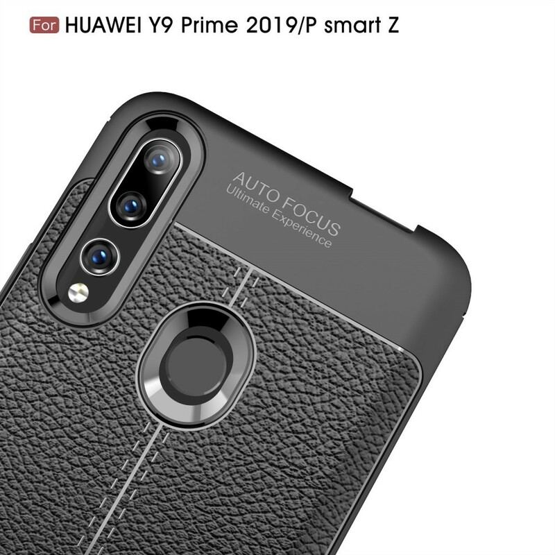 Coque Huawei P Smart Z / Honor 9X Effet Cuir Litchi Double Line