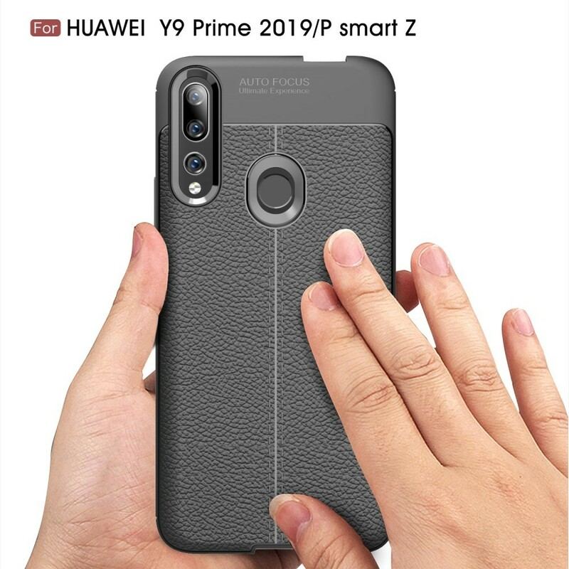 Coque Huawei P Smart Z / Honor 9X Effet Cuir Litchi Double Line