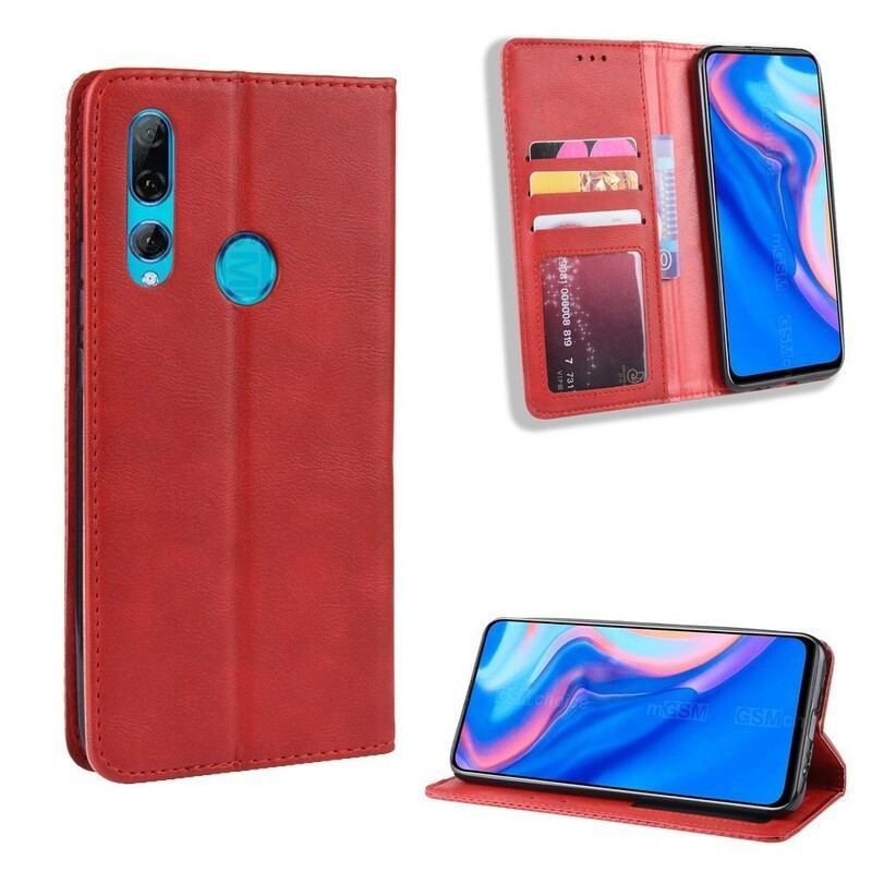 Flip Cover Huawei P Smart Z / Honor 9X Effet Cuir Vintage Stylisé