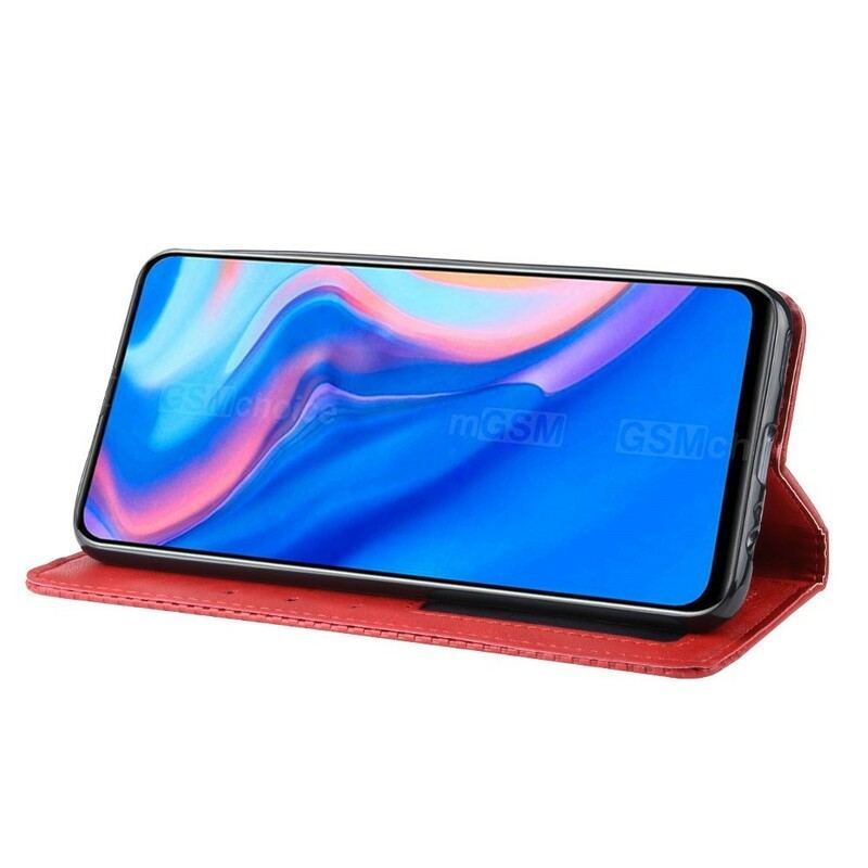 Flip Cover Huawei P Smart Z / Honor 9X Effet Cuir Vintage Stylisé