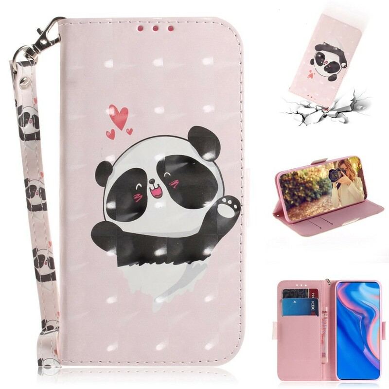 Housse Huawei P Smart Z Panda Love à Lanière