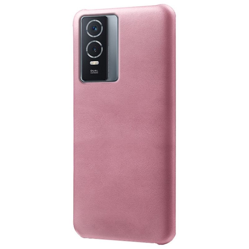 Coque Vivo Y76 5G Effet Cuir Litchi Performance