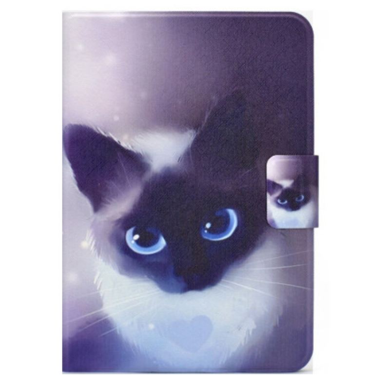 Housse iPad 10.9" (2022) Chat aux yeux bleus