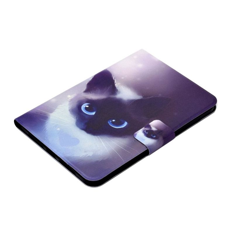 Housse iPad 10.9" (2022) Chat aux yeux bleus