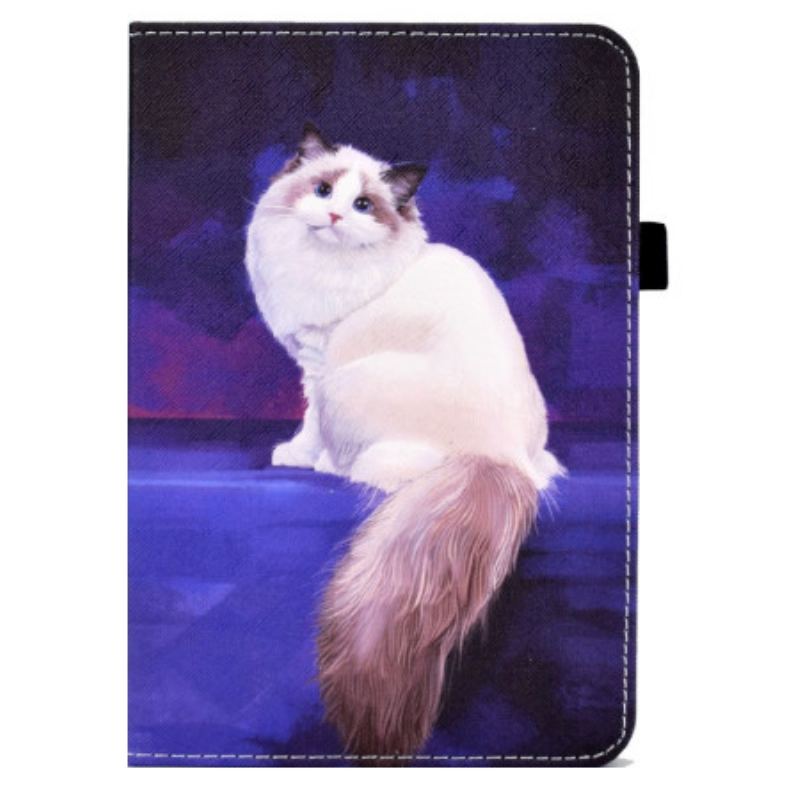 Housse iPad 10.9" (2022) Chat Blanc