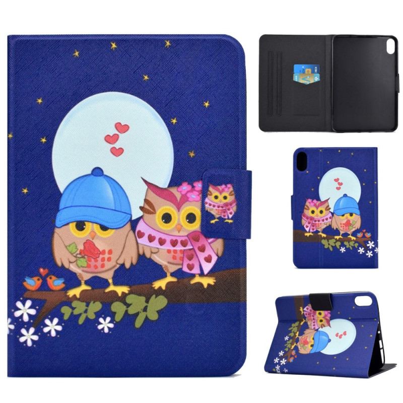 Housse iPad 10.9" (2022) Couple de Hiboux