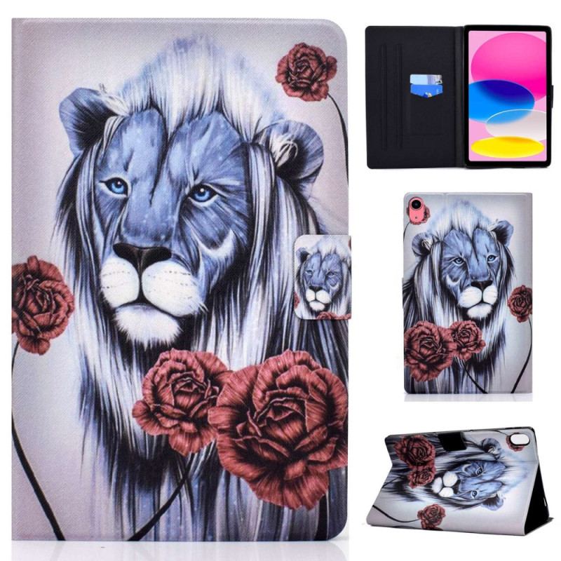 Housse iPad 10.9" (2022) Lion et Roses