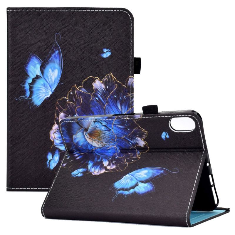 Housse iPad 10.9" (2022) Papillon Bleu