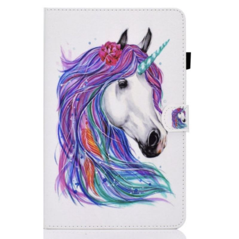 Housse iPad 10.9" (2022) Peinture Licorne