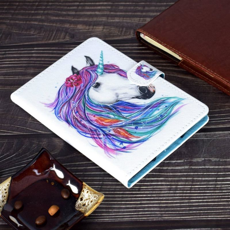 Housse iPad 10.9" (2022) Peinture Licorne