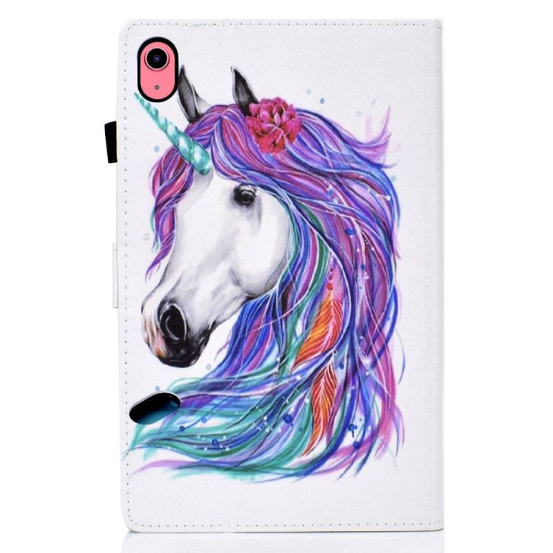 Housse iPad 10.9" (2022) Peinture Licorne