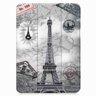 Smart Case iPad 10.9'' (2022) Renforcée Tour Eiffel Rétro