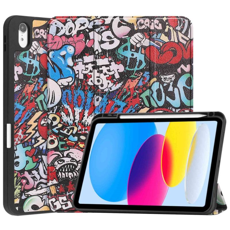 Smart Case iPad 10.9" (2022) Porte-Stylet Graffitis