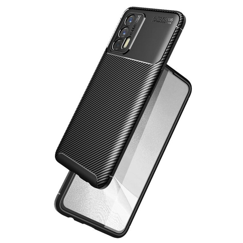 Coque Realme GT 5G Flexible Texture Fibre Carbone