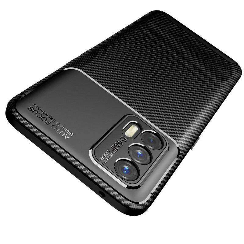 Coque Realme GT 5G Flexible Texture Fibre Carbone