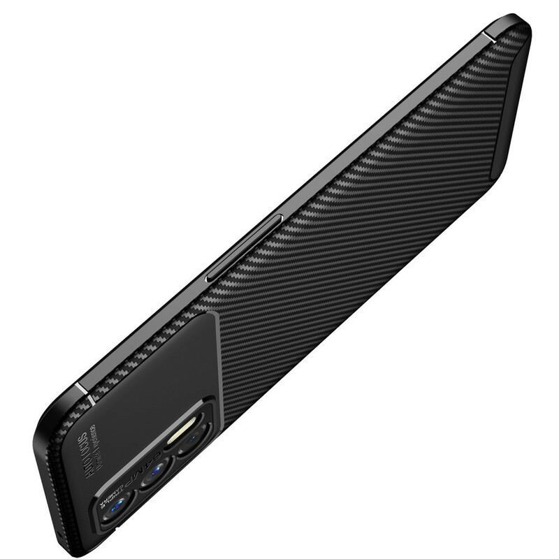 Coque Realme GT 5G Flexible Texture Fibre Carbone