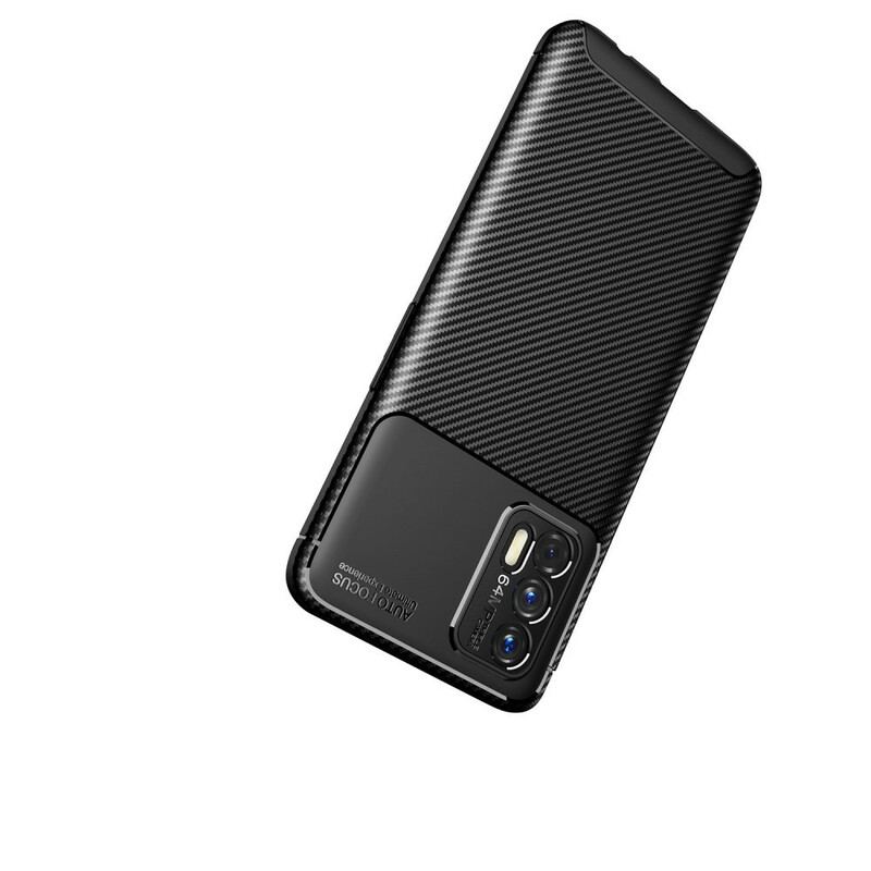 Coque Realme GT 5G Flexible Texture Fibre Carbone