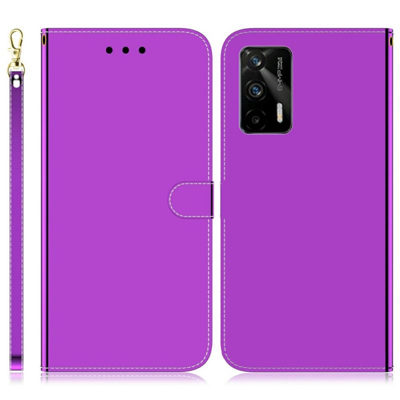 Housse Realme GT 5G Simili Cuir Couverture Miroir