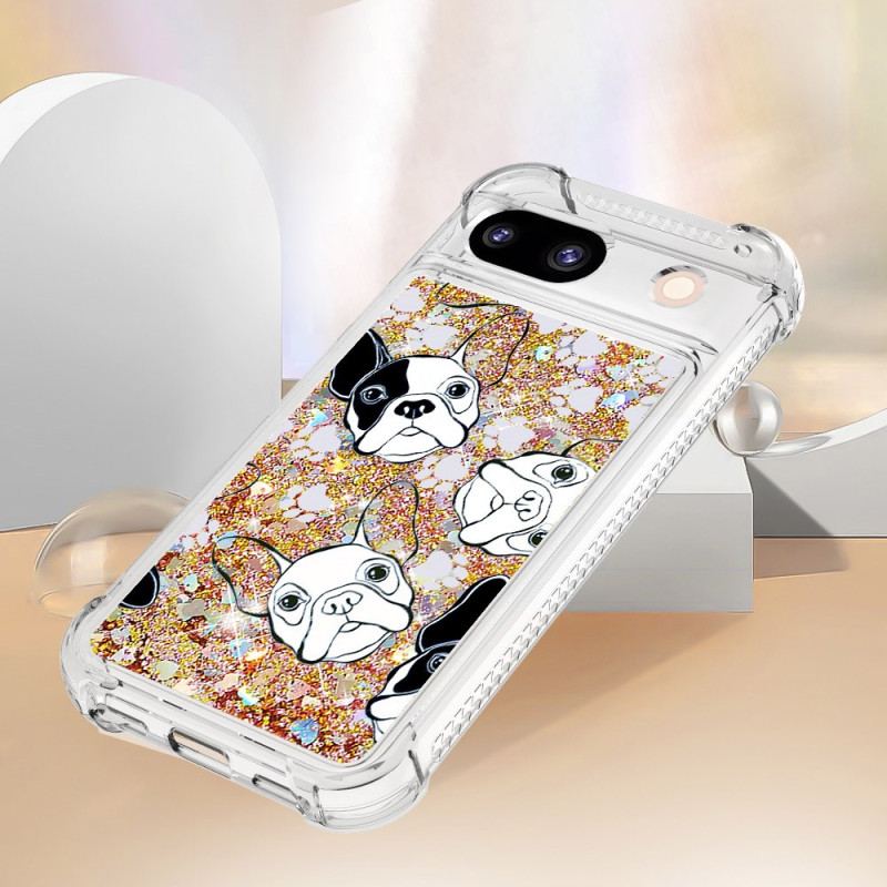 Coque Google Pixel 8A Paillettes Motif Fun